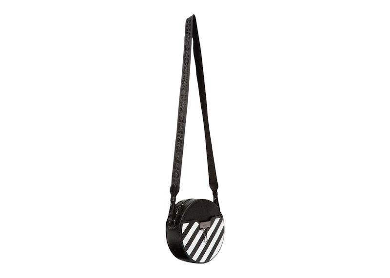 OFF-WHITE Diag Round Bag Black/White