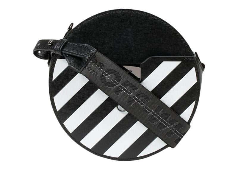OFF-WHITE Diag Round Bag Black/White