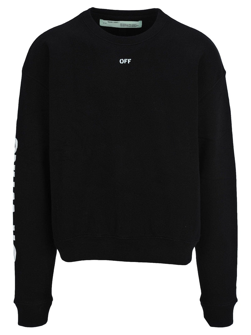 OFF-WHITE Diag Skulls Graphic Sweatshirt Back/White/Blue