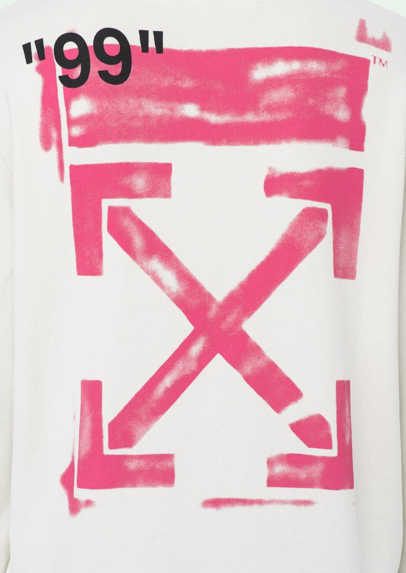 OFF-WHITE Diag Stencil Hoodie White/Red/Black