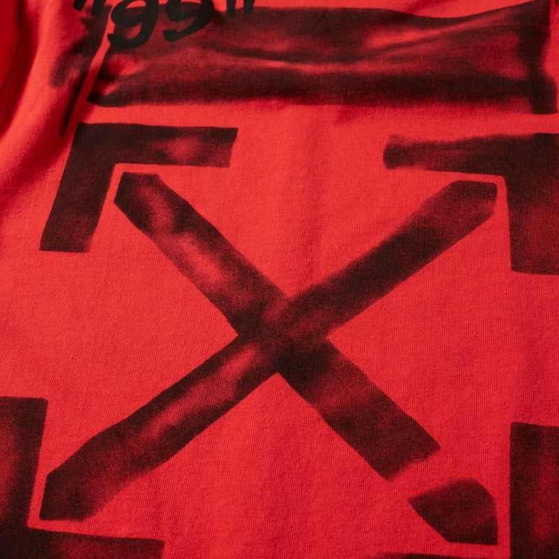 OFF-WHITE Diag Stencil L/S T-shirt Red/Black