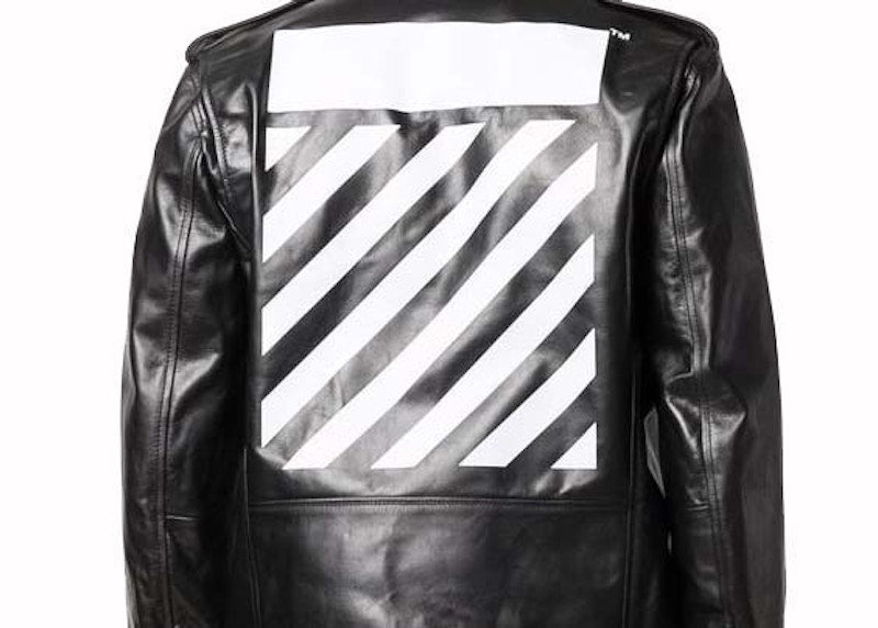 OFF-WHITE Diag Tab Biker Jacket Black