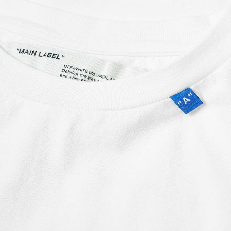 OFF-WHITE Diag Unfinished T-shirt White/Silver