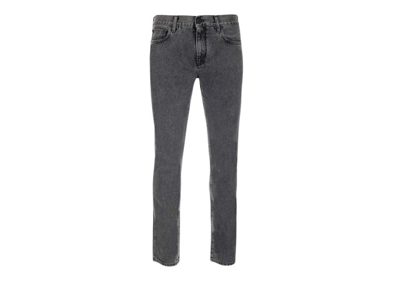 OFF-WHITE Diag-stripe Print Slim Fit Jeans Grey/White