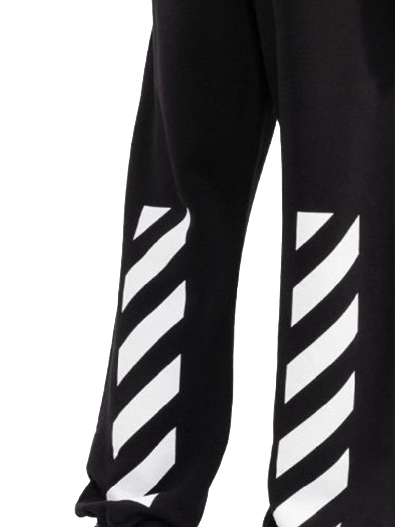 OFF-WHITE Diagonal Helvetica Slim Sweatpants Black/White
