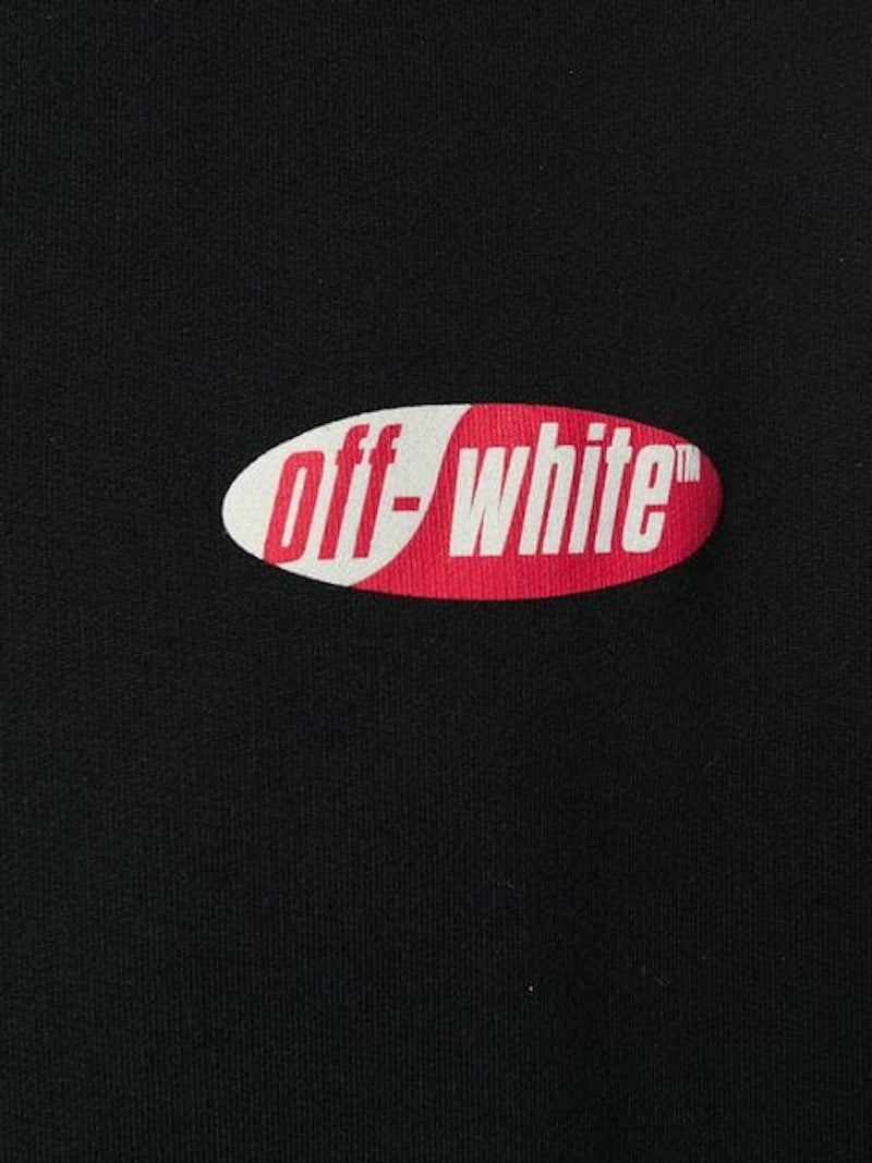 OFF-WHITE Diagonal Split Logo Sweatshirt Black