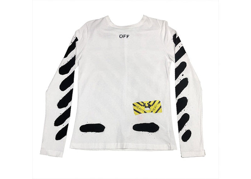 OFF-WHITE Diagonal Spray Paint L/S Tee White