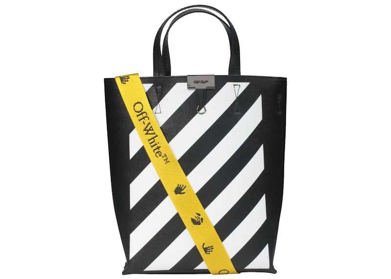 OFF-WHITE Diagonal Tote Bag Black/White