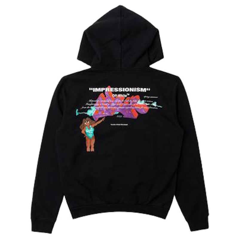 OFF-WHITE Dondi White Woman Zip Up Hoodie Black/Multicolor