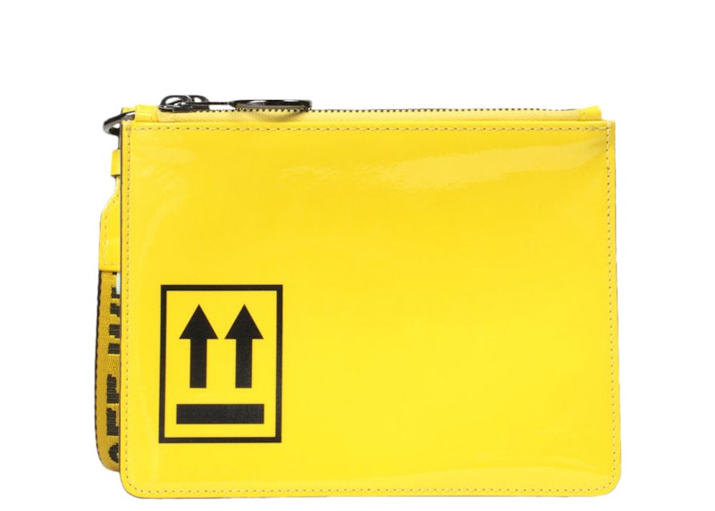 OFF-WHITE Double Pouch Patent Yellow Black