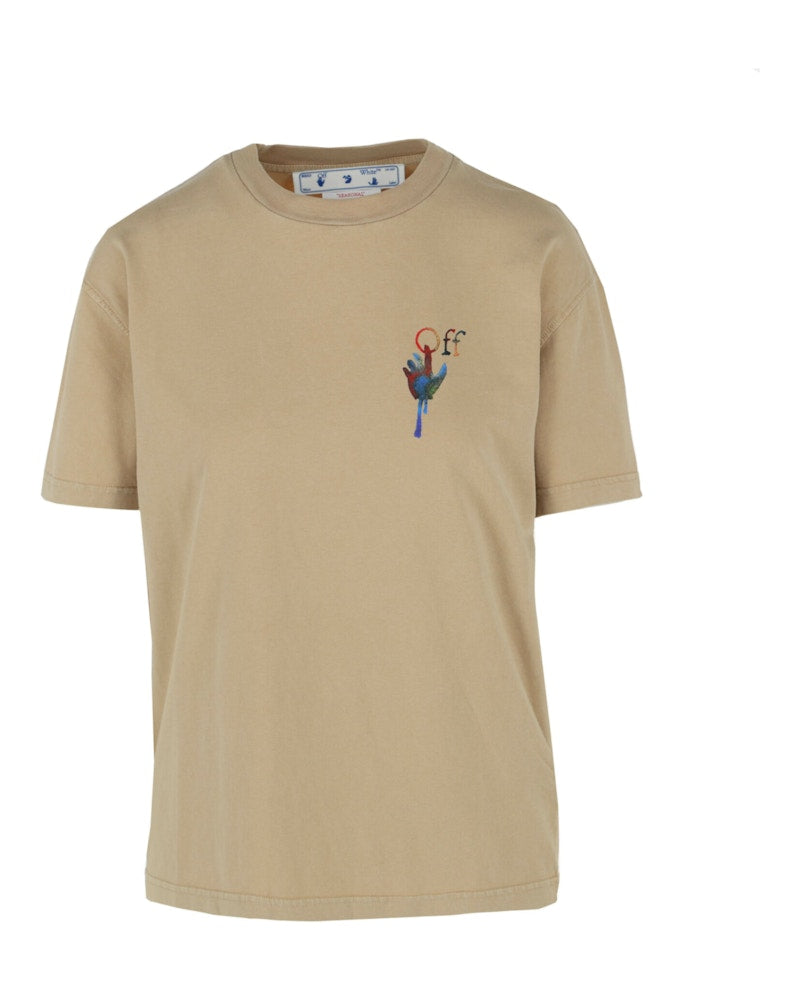 OFF-WHITE Draining Man Logo T-shirt Camel