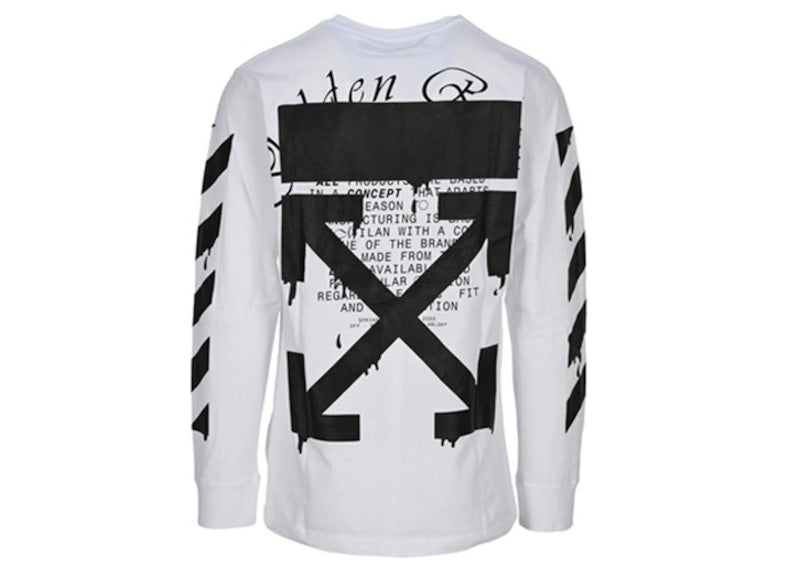 OFF-WHITE Dripping Arrows Print Cotton T-Shirt White