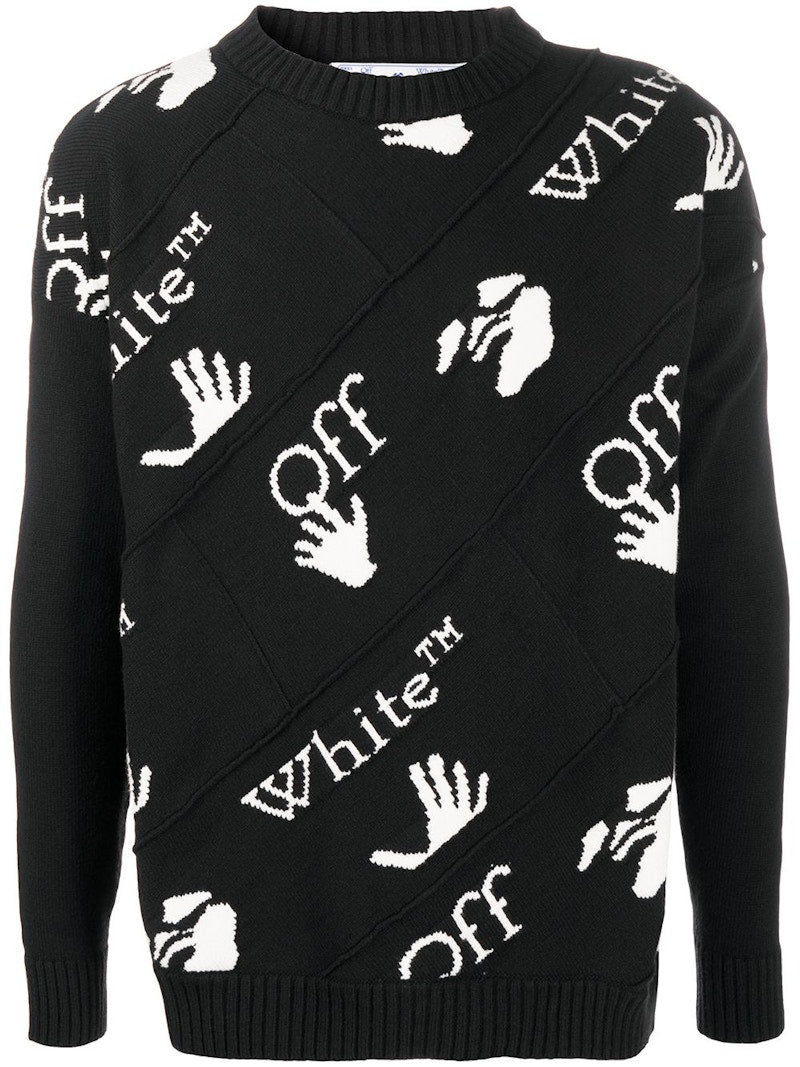 OFF-WHITE Drowning Crewneck Sweater Black/White