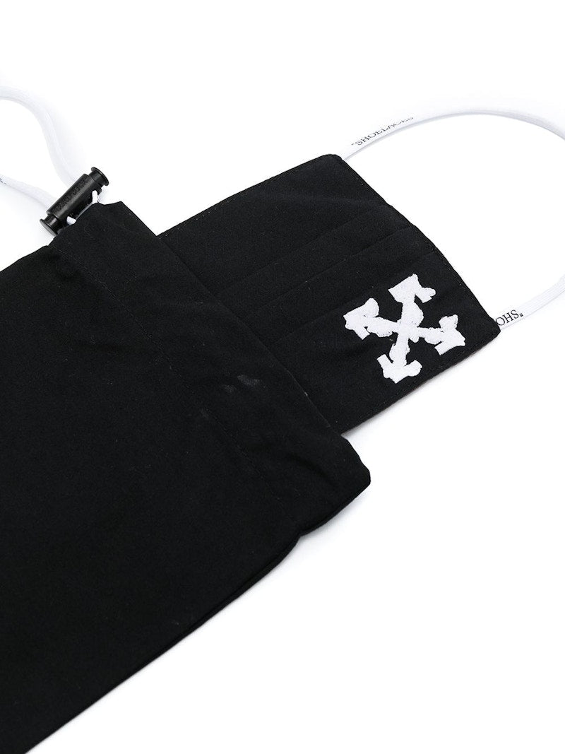 OFF-WHITE Embroidered Arrows Mask/Bag Black/White