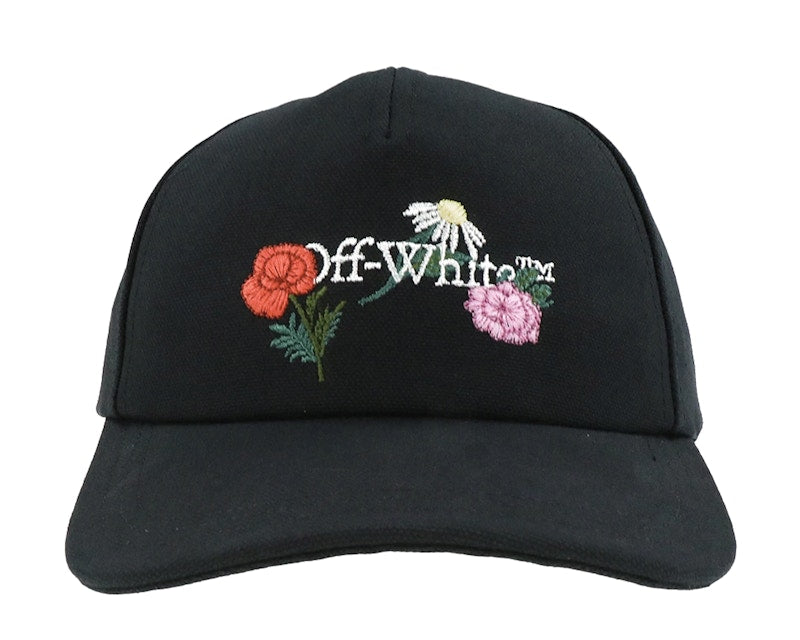 OFF-WHITE Embroidered Canvas Baseball Cap Black