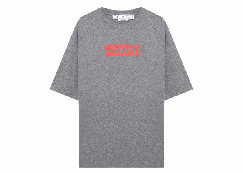 OFF-WHITE Emotion Arrow Over Skate S/S T-shirt Melange Grey