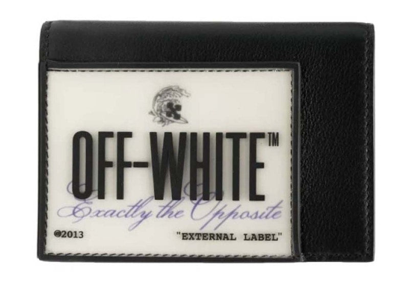 OFF-WHITE Exactly The Opposite "EXTERNAL LABEL" Wallet Black