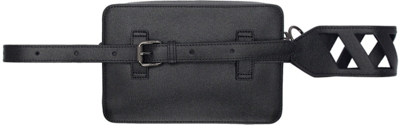 OFF-WHITE Fannypack Diag Black White Yellow