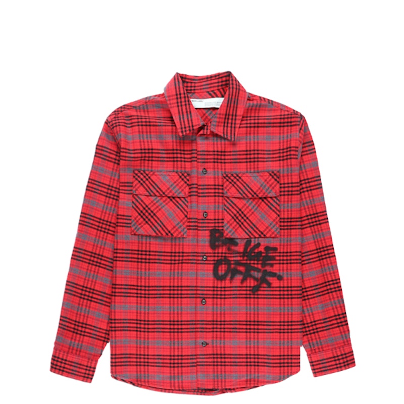 OFF-WHITE Flannel Shirt Red/Black