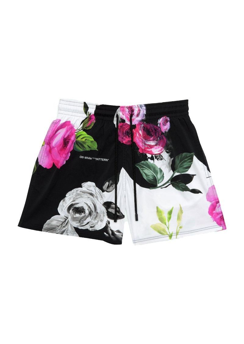 OFF-WHITE Floral Print Swim Shorts Multicolor