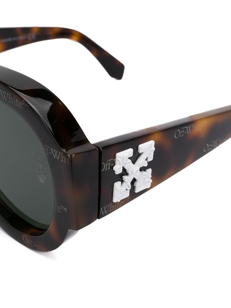 OFF-WHITE Frida Pilot Sunglasses Havana Brown/White (OWRI020F20PLA0016003)