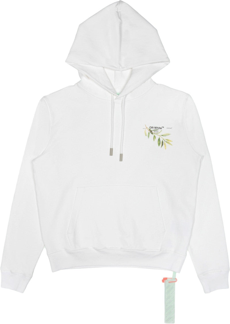 OFF-WHITE Gente Roma Graphic Leaf Hoodie White/Multicolor