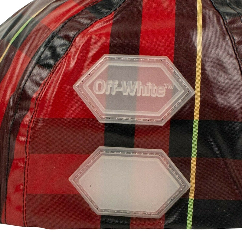 OFF-WHITE Glossy Baseball Hat Plaid/Red