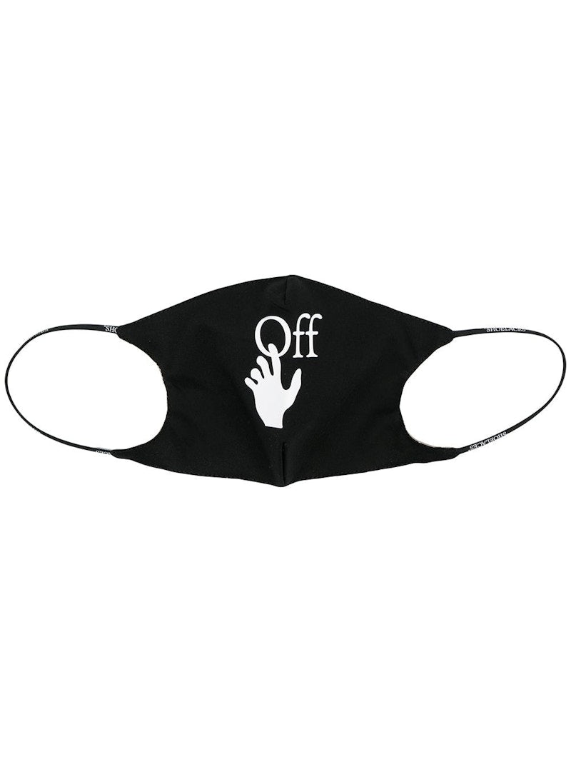 OFF-WHITE Hand Logo Face Mask Black/White