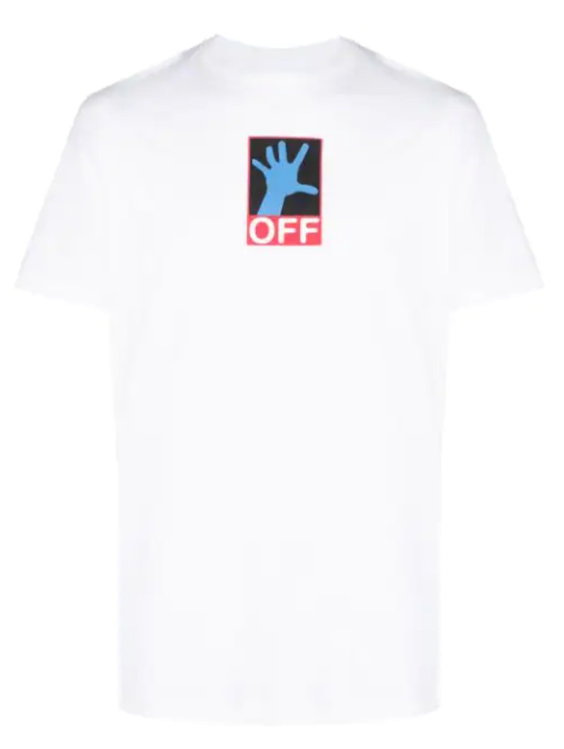 OFF-WHITE Hand Off Swimming Man T-shirt White/Blue