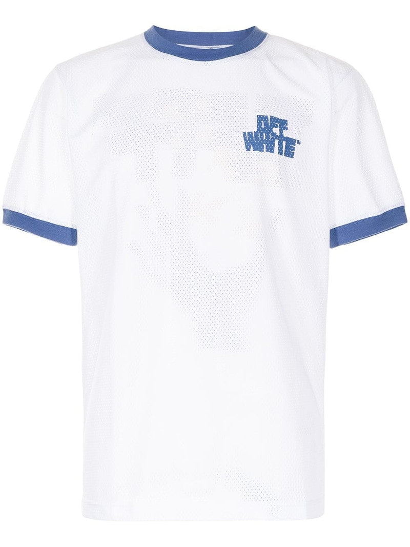 OFF-WHITE Hand Offf Blue Trim Jersey White