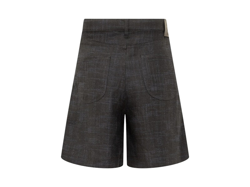 OFF-WHITE High-Rise Wide-Leg Shorts Blue