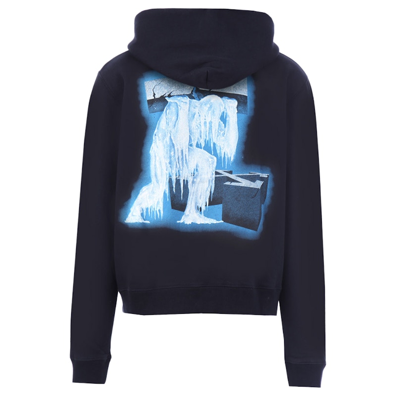 OFF-WHITE Ice man Graphic Print Hoodie Black/Multicolor