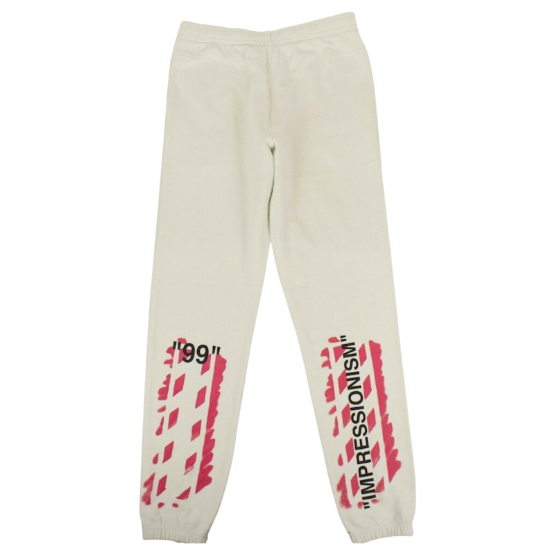 OFF-WHITE Impressionism Back Print Sweatpants White