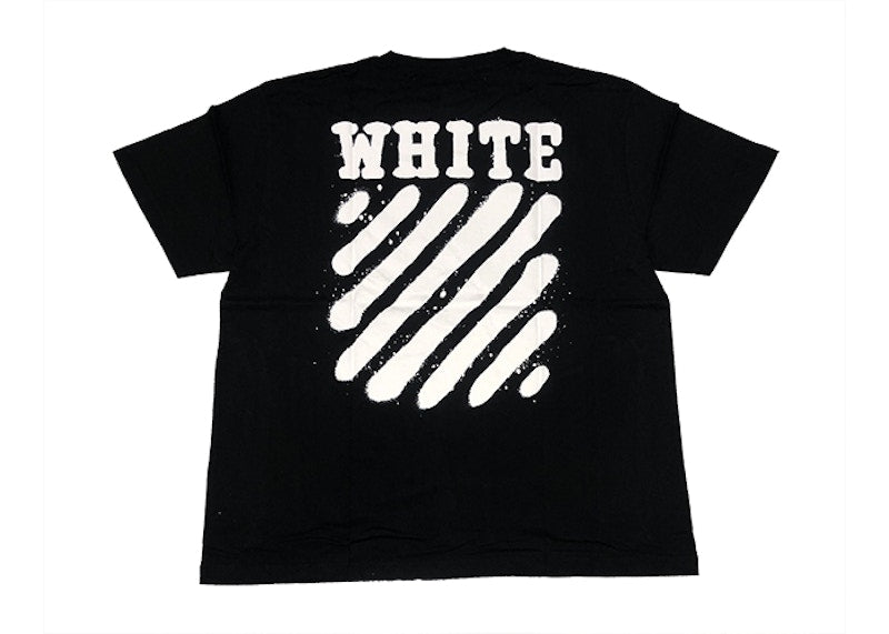 OFF-WHITE Incomplete Spray Paint Tee Black
