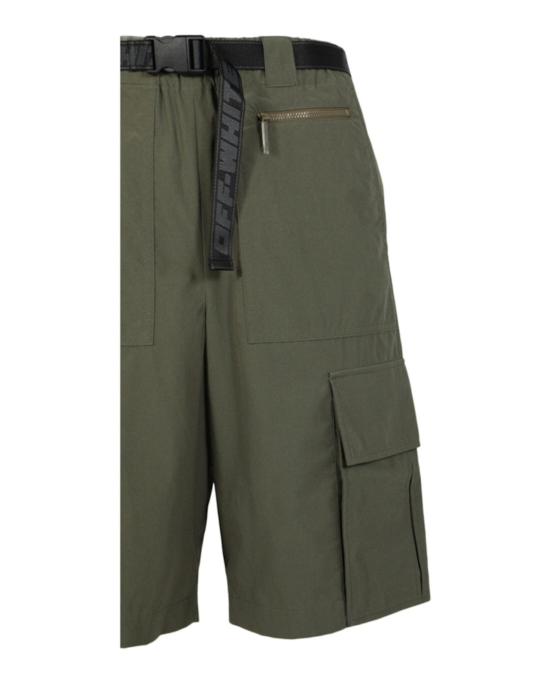 OFF-WHITE Industrial Belt Cargo Shorts Green