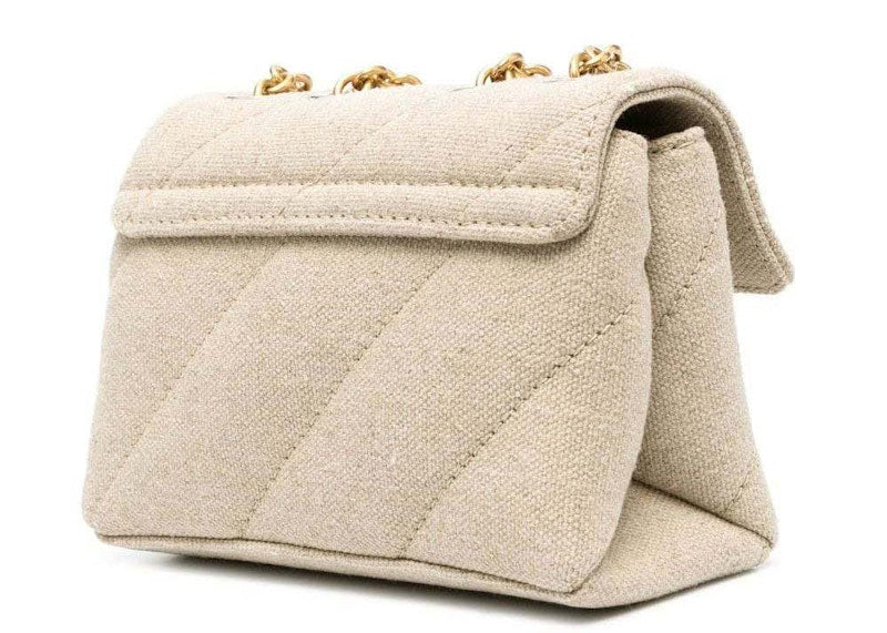 OFF-WHITE Jackhammer Linen Shoulder Bag Beige