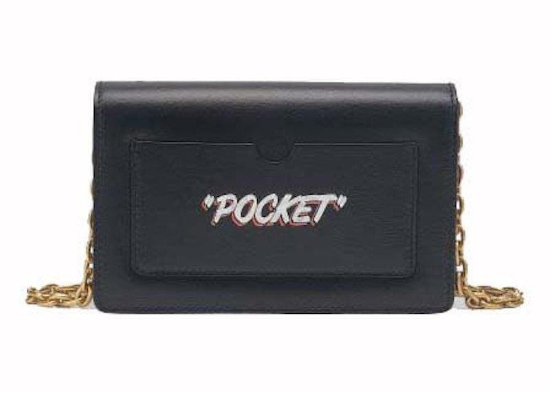 OFF-WHITE Jitney 0.5 Quart Motif "VIRGIL WAS HERE" Shoulder Bag Black