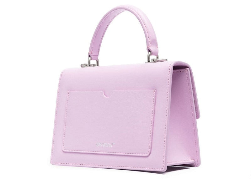 OFF-WHITE Jitney 1.4 Leather Tote Bag Lilac Purple