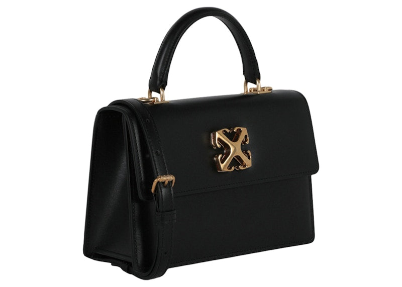 OFF-WHITE Jitney 1.4 Top Handle Gold-tone Black