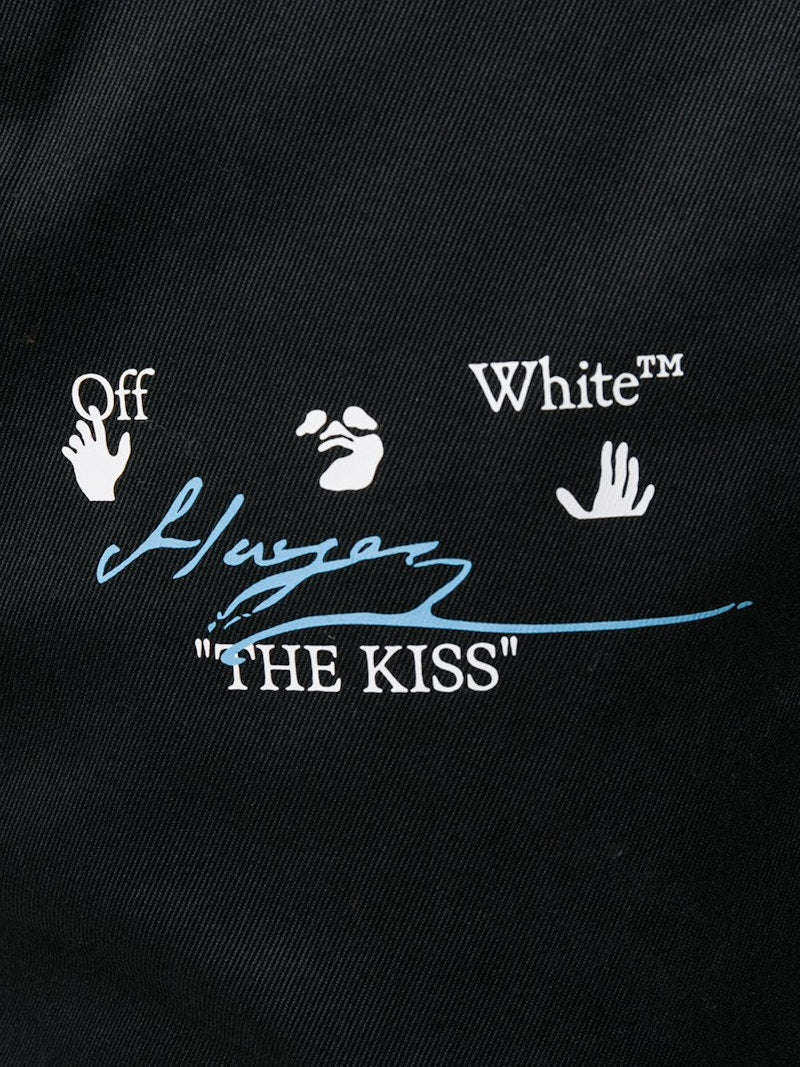 OFF-WHITE Kiss Chino Pants Black/White/Light Blue