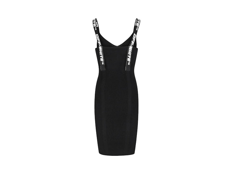 OFF-WHITE Knit Industrial Dress Black/White