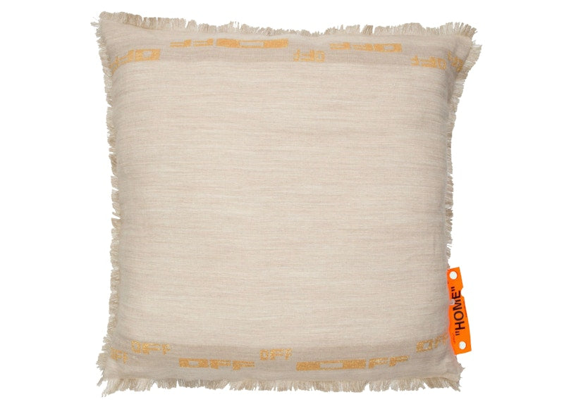 OFF-WHITE Large Pillow Taupe Gold
