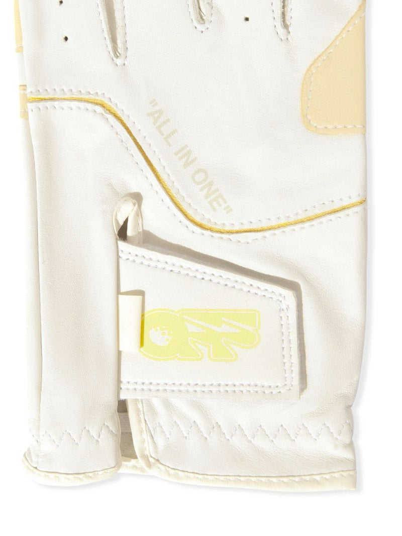 OFF-WHITE Leather Golf Gloves Gray/Yellow