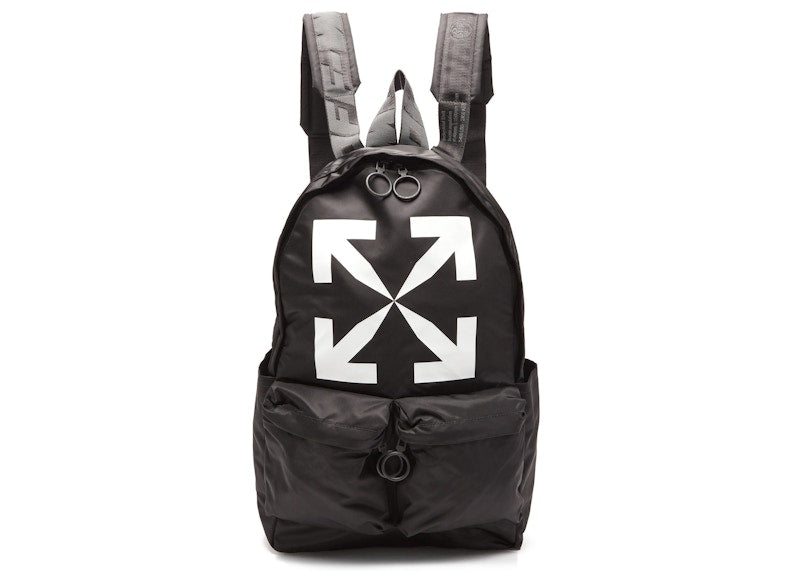 OFF-WHITE Logo Backpack Nylon Black