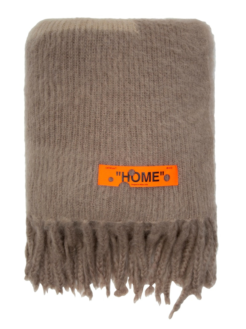 OFF-WHITE Logo Blanket Taupe/Beige
