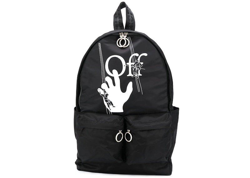OFF-WHITE Logo Print Backpack Black