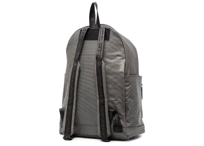 OFF-WHITE Logo-Print Backpack PVC Silver