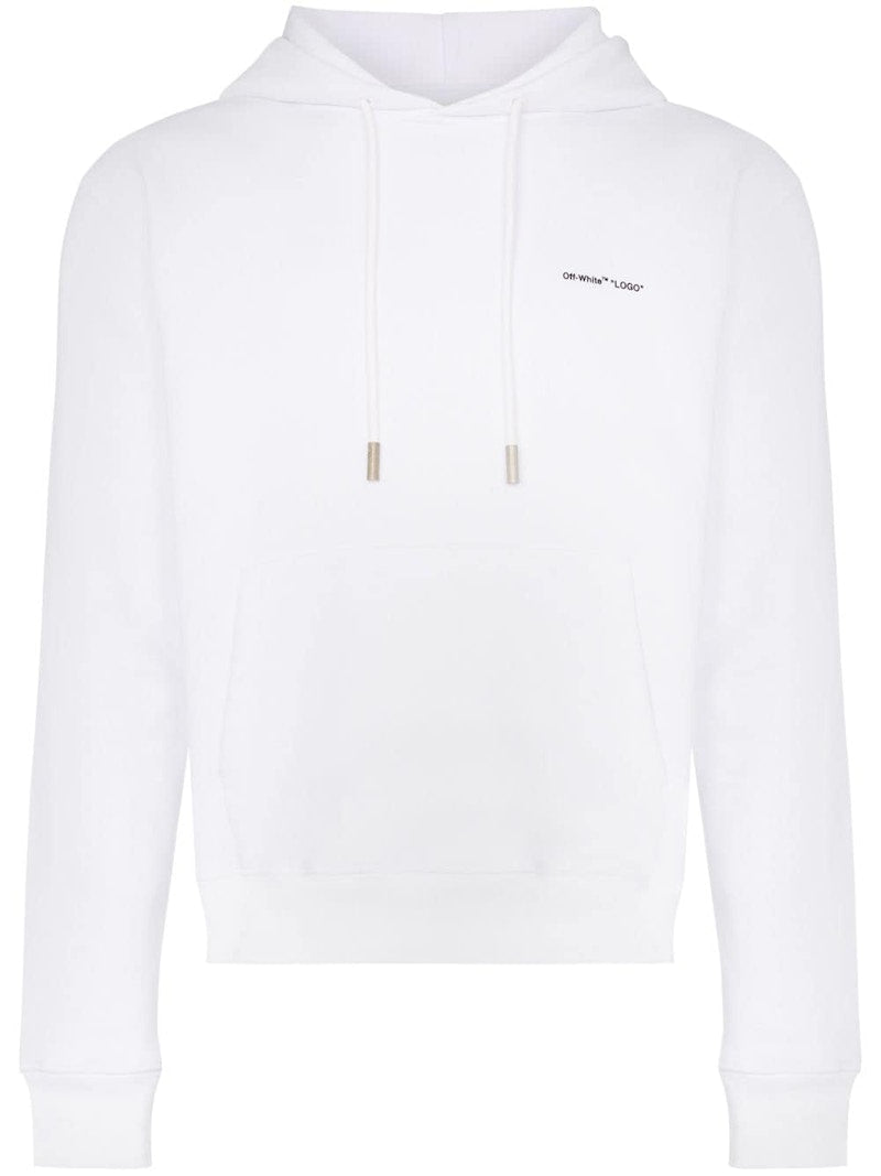 OFF-WHITE Logo Print Hoodie White/Black