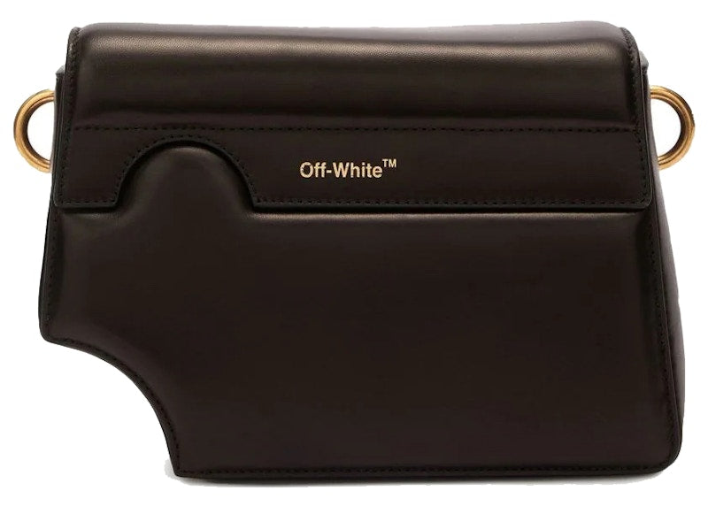 OFF-WHITE Logo Print Shoulder Bag Black