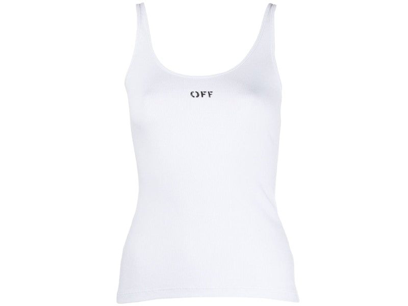 OFF-WHITE Logo Print Tank Top White/Black